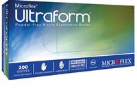 Ultraform Exam Glove Large Nitrile Standard Cuff Length Textured Fingertips Blue , UF-524-L - Box of 300