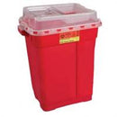 Becton Dickinson Sharps Container 2-Piece 18-1/2 H X 17-3/4 W X 11-3/4 D Inch 9 Gallon Red Sliding Lid, 305616 - Case of 8