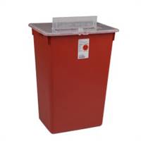 Sharps Container, Sharps-A-Gator 1-Piece 14 H X 15-1/2 W X 12 D Inch 7 Gallon Red Vertical Entry Lid, 31156550 - Case of 10