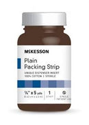 Wound Packing Strip, McKesson, Cotton Non-impregnated 1/4 Inch X 5 Yard Sterile, 61-59120 - Case of 12