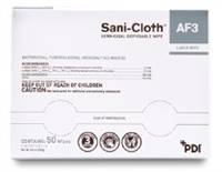 Sani-Cloth AF3 Surface Disinfectant Cleaner Germicidal Wipe 50 Count Individual Packet Disposable Mild Scent, H59200 - Case of 500