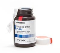 McKesson Wound Packing Strip Plain Cotton Non-impregnated Medium 1/2 Inch X 5 Yard 1 Count Sterile, 61-59220 - CASE OF 12