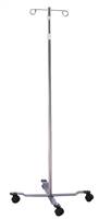 McKesson IV Stand Floor 2-Hook 4-Leg, Dual-Wheel Nylon Casters, 22 Inch Epoxy-Coated Steel Base, 81-11300 - SOLD BY: PACK OF ONE