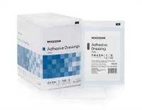 McKesson Adhesive Dressing 2 X 3 Inch Cotton / Polyester Rectangle White Sterile, 16-4272 - Box of 100