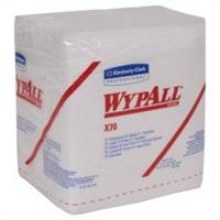 WypAll X70 Task Wipe Heavy Duty White NonSterile Cellulose / Polypropylene 12 X 12-1/2 Inch Reusable, 41200 - Case of 912