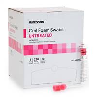 Oral Swabstick, McKesson, Foam Tip Untreated Untreated, 4832 - Pack of 250