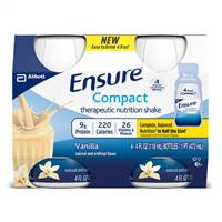 Ensure Compact Therapeutic Nutrition Shake Vanilla Flavor 4 Ounce Container Bottle Ready to Use, 64356 - CASE OF 24