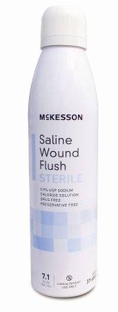 Saline Wound Flush, McKesson, 7.1 oz. Spray Can Sterile, 37-6507 - Case of 12
