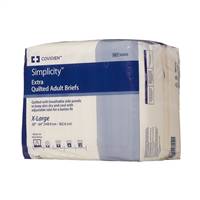 Simplicity Adult Brief Tab Closure X-Large Disposable Moderate Absorbency, 65035 - Pack of 15