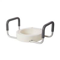 Raised Toilet Seat with Arms drive 3-1/2 Inch Height White 300 lbs. Weight Capacity 300 lbs. Weight Capacity, Drive 12402 - EACH