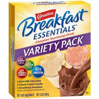 Carnation Breakfast Essentials Variety Flavor 36 Gram Individual Packet Powder, 5000095004 - Case of 60