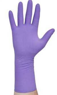 Purple Nitrile-Xtra Exam Glove Large Nitrile Extended Cuff Length Textured Fingertips Purple , 50603 - Box of 50