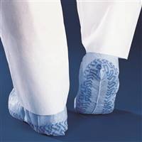Halyard Basics Shoe Cover, Regular Shoe High Traction Strips Blue NonSterile, 69114 - Pack of 100