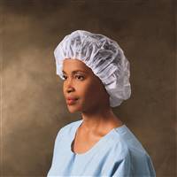 O&M Halyard Inc Bouffant Cap Large Blue Elastic, 69801 - CASE OF 500