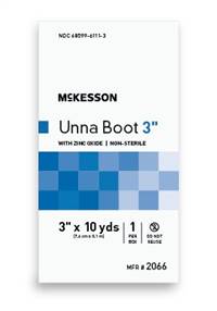 Unna Boot, McKesson, 3 Inch X 10 Yard Cotton Cotton Zinc Oxide NonSterile, 2066 - EACH