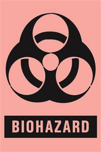 Timemed Pre-Printed Label, Warning Label Biohazard Fluorescent Red 3 X 2 Inch, BH-405 - Roll of 500