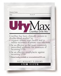 UtyMax CranMax Urinary Health Supplement, Cranberry Flavor 5 Gram Individual Packet Powder, 11770 - Case of 60