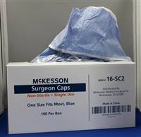 McKesson Surgeon Cap One Size Fits Most Blue Ties, 16-SC2 - Box of 100