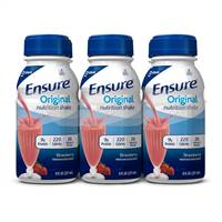 Ensure Original Strawberry Flavor 8 oz. Bottle Ready to Use, 57234 - Case of 24