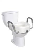 drive Elongated Raised Toilet Seat with Arms 4-1/2 Inch Height White 300 lbs. Weight Capacity, 12013 