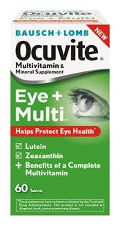 Ocuvite Eye + Multi Multivitamin Supplement Vitamin A / Ascorbic Acid 1000 IU - 150 mg Strength Tablet 60 per Bottle, 32420873510 - 1 Bottle