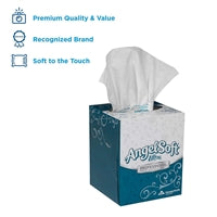 Angel Soft Ultra Professional Series Facial Tissue White 7-3/5 X 8-1/2 Inch, 46560 - Box of 96