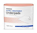 Low Air Loss Underpad, McKesson, Breathable 23 X 36 Inch Disposable Fluff / Polymer Heavy Absorbency, UPHV2336 - Case of 60