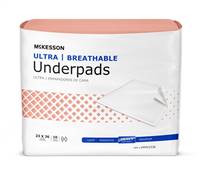 Low Air Loss Underpad, McKesson, Breathable 23 X 36 Inch Disposable Fluff / Polymer Heavy Absorbency, UPHV2336 - Case of 60