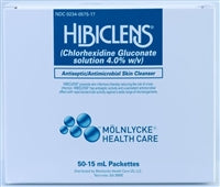 Hibiclens Antiseptic & Antimicrobial Skin Cleanser, 15mL Individual Packet - Box of 50