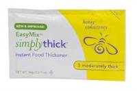 Simply Thick Easy Mix Food and Beverage Thickener 96 Gram Individual Packet Unflavored Gel Honey Consistency, STBULK25L3 - Box of 25