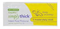 SimplyThick Easy Mix Food and Beverage Thickener 12 gram Individual Packet Unflavored Gel Honey Consistency, STIND100L3 - EACH
