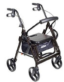 4 Wheel Rollator Duet Black Folding Aluminum Frame 37 Inch, Drive 795BK - EACH