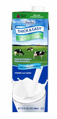 Thick & Easy Dairy Thickened Beverage 32 oz. Carton Milk Flavor Ready to Use Nectar Consistency, 73625 - Case of 8