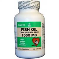 Major Omega 3 Supplement Fish Oil 1000 mg Strength Capsule 100 per Bottle, 00904404360 - ONE BOTTLE
