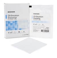 Oil Emulsion Impregnated Dressing, McKesson, 3 X 3 Inch Acetate Gauze USP White Petrolatum / Mineral Oil Sterile, 61-77041 - Pack of 50