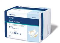 Wings Ultra Adult Brief Tab Closure X-Large Disposable Heavy Absorbency, 77075 - Pack of 15