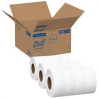 Scott JRT Jr. Toilet Tissue White 2-Ply Jumbo Size Cored Roll Continuous Sheet 3.55 Inch X 1000 Foot, 07805 - Case of 12