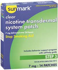 sunmark Stop Smoking Aid 7 mg Strength Transdermal Patch, 70677003001 - Box of 14