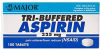 Major Pain Relief 325 mg Strength Aspirin / Calcium Carbonate Tablet 100 per Bottle, 00904201559 - ONE BOTTLE