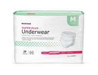 Adult Underwear, McKesson Super Plus, Pull On Medium Disposable Moderate Absorbency, UWGMD - Pack of 20