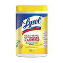 Lysol Surface Disinfectant Cleaner Premoistened Wipe 110 Count NonSterile Canister Disposable Citrus Scent, RAC78849 - CASE OF 660