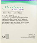 DuoDERM Extra Thin Hydrocolloid Dressing 2 X 4 Inch Rectangle Sterile, 187900 - BOX OF 20