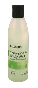McKesson Shampoo and Body Wash 8 oz. Squeeze Bottle Cucumber Melon Scent, 53-27903-8 - Case of 48