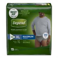 Depend FIT-FLEX Adult Underwear Pull On X-Large Disposable Heavy Absorbency, 47930 - CASE OF 30