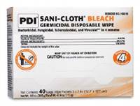 Sani-Cloth Bleach Wipe Surface Disinfectant Cleaner Germicidal Wipe 40 Count Individual Packet Disposable Chlorine Scent, H58195 - Case of 400