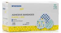 McKesson Kids Adhesive Spot Bandage 1 Inch Plastic Round Kid Design (Assorted Prints) Sterile, 16-4832-17 - BOX OF 100