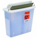 In-Room Sharps Container 1-Piece 11 H X 10-3/4 W X 4-3/4 D Inch 5 Quart Translucent Horizontal Entry Lid, 85121 - EACH