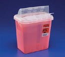In-Room Sharps Container 1-Piece 16-1/4 H X 13-3/4 W X 6 D Inch 3 Gallon Translucent Red Horizontal Entry Lid, 85221R - EACH