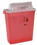 Sharps Container, SharpStar In-Room 1-Piece 16-1/2 H X 13-3/4 W X 6 D Inch 12 Quart Translucent Red Horizontal Entry Lid, 8537SA - Case of 10