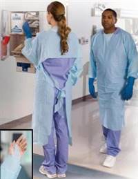 TIDIShield Over-the-Head Protective Procedure Gown, One Size Fits Most Unisex Blue, 8576 - Case of 75